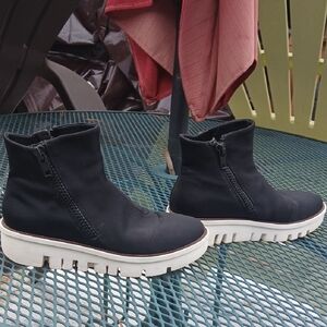 Fitflop Black and White Ankle Boots